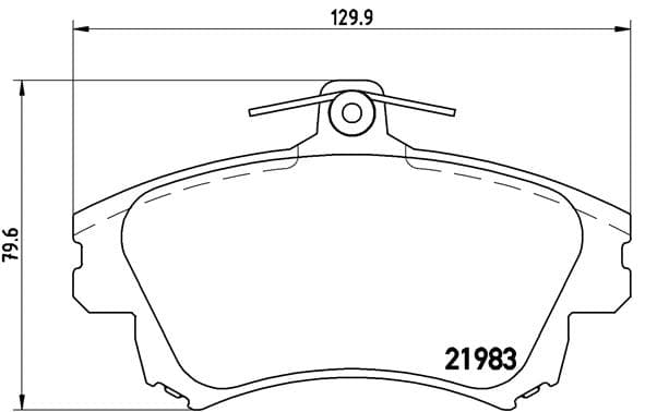 BREMBO Sada brzdových platničiek kotúčovej brzdy P54036 1