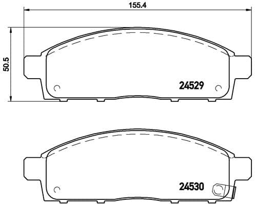 BREMBO Sada brzdových platničiek kotúčovej brzdy P54038 1