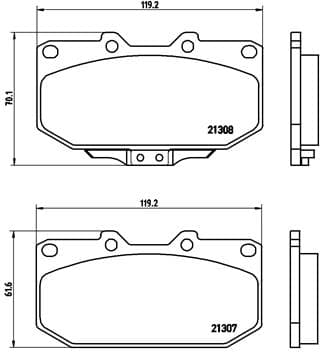 BREMBO Sada brzdových platničiek kotúčovej brzdy P56025 1