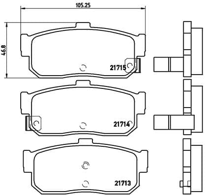 BREMBO Sada brzdových platničiek kotúčovej brzdy P56029 1