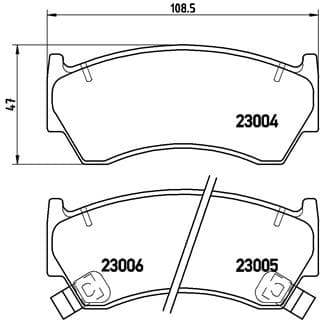 BREMBO Sada brzdových platničiek kotúčovej brzdy P56033 1