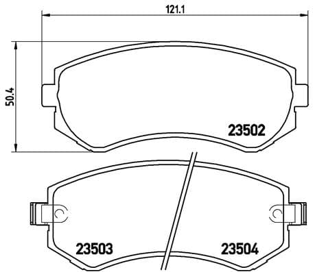 BREMBO Sada brzdových platničiek kotúčovej brzdy P56039 1