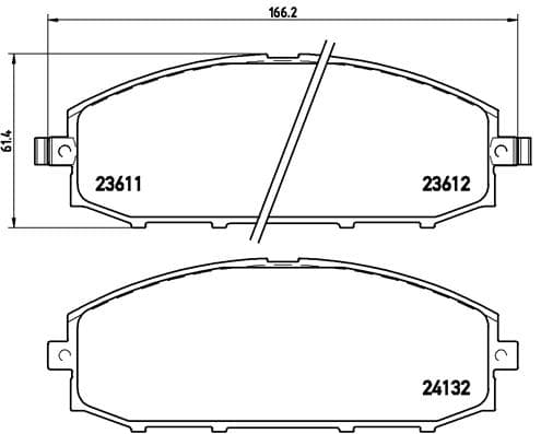 BREMBO Sada brzdových platničiek kotúčovej brzdy P56041 1