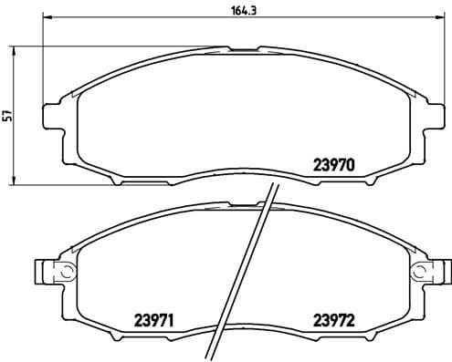 BREMBO Sada brzdových platničiek kotúčovej brzdy P56049 1