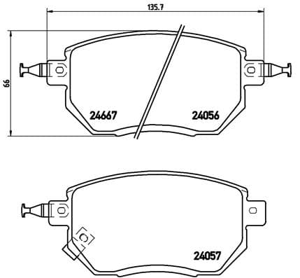BREMBO Sada brzdových platničiek kotúčovej brzdy P56051 1