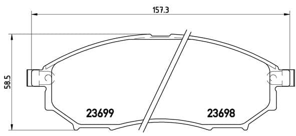 BREMBO Sada brzdových platničiek kotúčovej brzdy P56058 1
