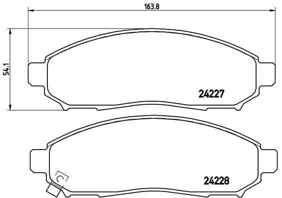 BREMBO Sada brzdových platničiek kotúčovej brzdy P56059 1