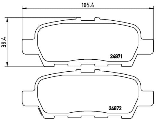 BREMBO Sada brzdových platničiek kotúčovej brzdy P56068 1