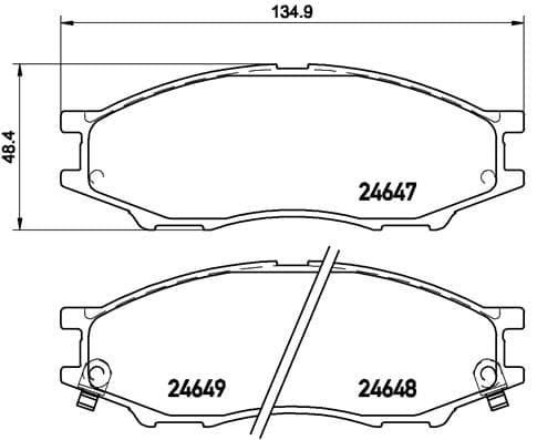 BREMBO Sada brzdových platničiek kotúčovej brzdy P56083 1