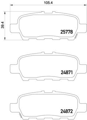 BREMBO Sada brzdových platničiek kotúčovej brzdy P56087 1