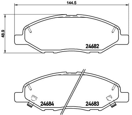 BREMBO Sada brzdových platničiek kotúčovej brzdy P56088 1