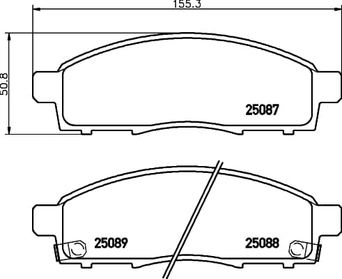 BREMBO Sada brzdových platničiek kotúčovej brzdy P56102 1