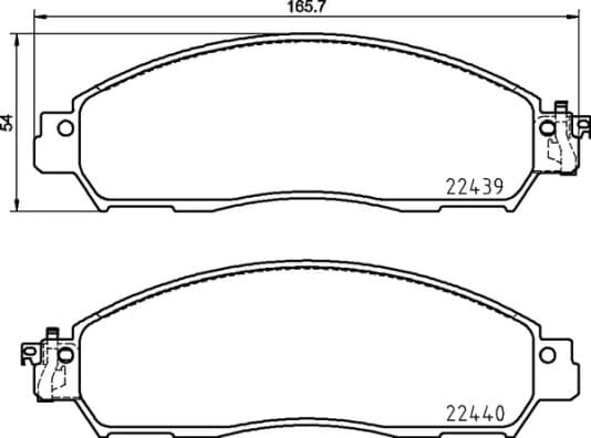 BREMBO Sada brzdových platničiek kotúčovej brzdy P56120 1