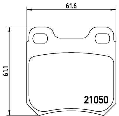 BREMBO Sada brzdových platničiek kotúčovej brzdy P59014 1