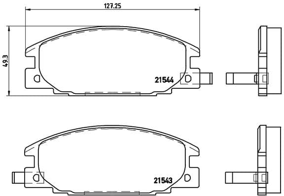 BREMBO Sada brzdových platničiek kotúčovej brzdy P59015 1