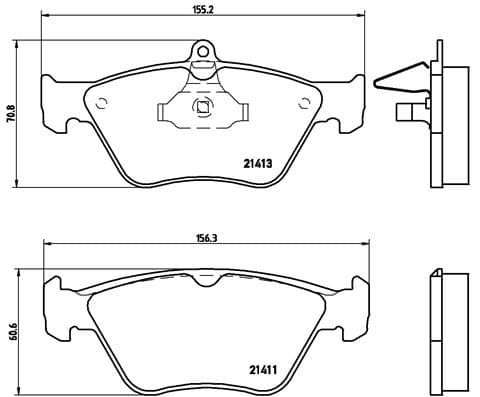 BREMBO Sada brzdových platničiek kotúčovej brzdy P59019 1