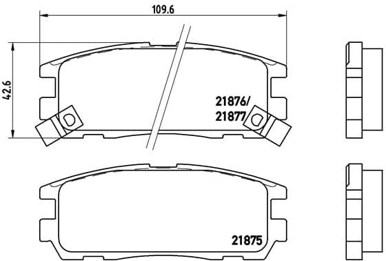 BREMBO Sada brzdových platničiek kotúčovej brzdy P59021 1