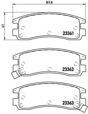 BREMBO Sada brzdových platničiek kotúčovej brzdy P59027 1