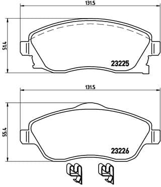 BREMBO Sada brzdových platničiek kotúčovej brzdy P59036 1