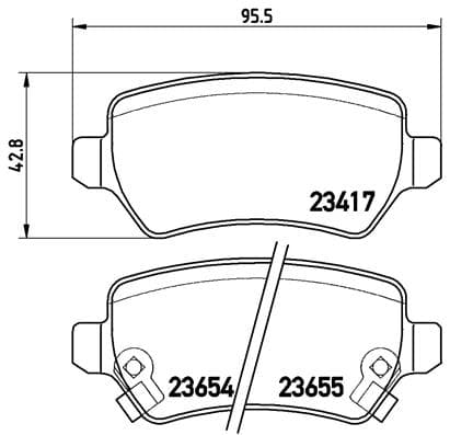 BREMBO Sada brzdových platničiek kotúčovej brzdy P59038 1