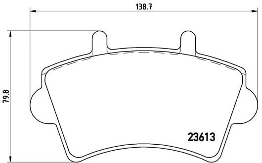 BREMBO Sada brzdových platničiek kotúčovej brzdy P59039 1
