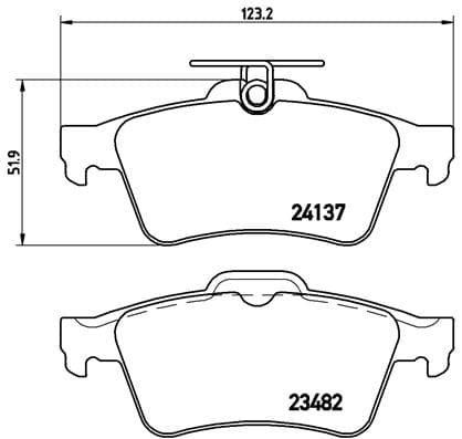 BREMBO Sada brzdových platničiek kotúčovej brzdy P59042 1