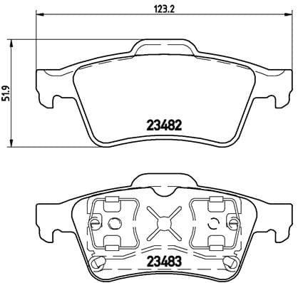 BREMBO Sada brzdových platničiek kotúčovej brzdy P59044 1