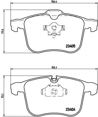 BREMBO Sada brzdových platničiek kotúčovej brzdy P59049 1