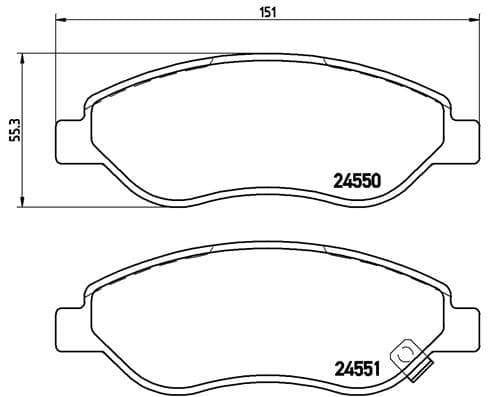 BREMBO Sada brzdových platničiek kotúčovej brzdy P59053 1