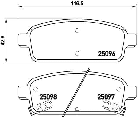 BREMBO Sada brzdových platničiek kotúčovej brzdy P59080 1