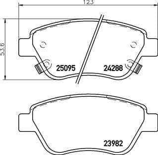 BREMBO Sada brzdových platničiek kotúčovej brzdy P59081 1