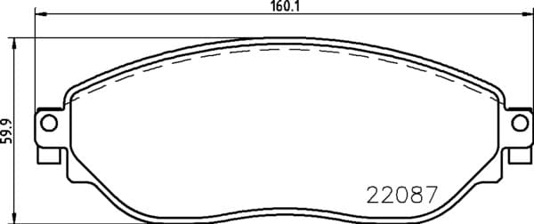 BREMBO Sada brzdových platničiek kotúčovej brzdy P59082 1