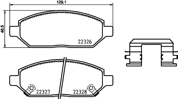 BREMBO Sada brzdových platničiek kotúčovej brzdy P59088 1