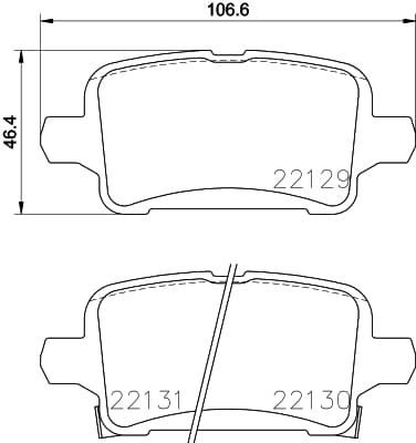 BREMBO Sada brzdových platničiek kotúčovej brzdy P59090 1