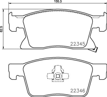 BREMBO Sada brzdových platničiek kotúčovej brzdy P59091 1