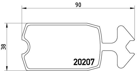BREMBO Sada brzdových platničiek kotúčovej brzdy P61002 1