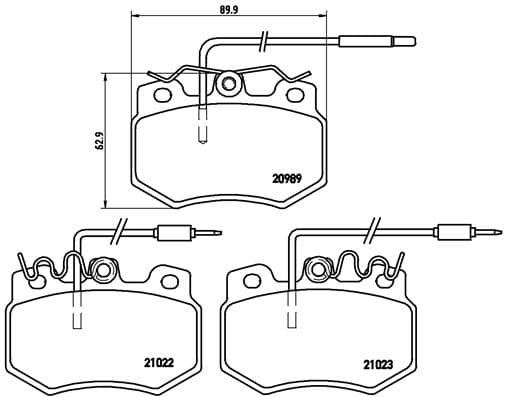 BREMBO Sada brzdových platničiek kotúčovej brzdy P61031 1