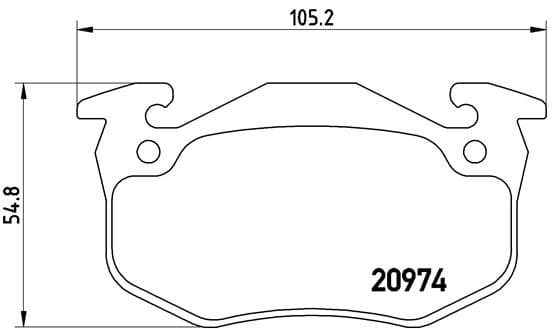 BREMBO Sada brzdových platničiek kotúčovej brzdy P61032 1