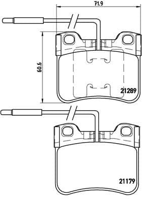 BREMBO Sada brzdových platničiek kotúčovej brzdy P61034 1