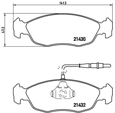 BREMBO Sada brzdových platničiek kotúčovej brzdy P61054 1