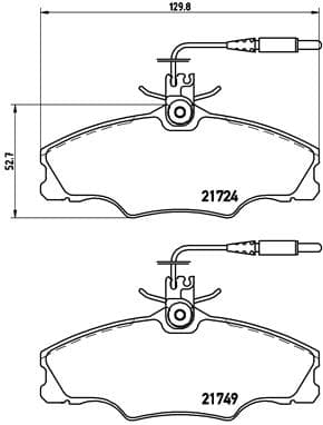 BREMBO Sada brzdových platničiek kotúčovej brzdy P61056 1