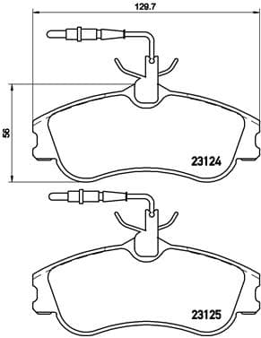 BREMBO Sada brzdových platničiek kotúčovej brzdy P61060 1