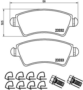 BREMBO Sada brzdových platničiek kotúčovej brzdy P61067 1