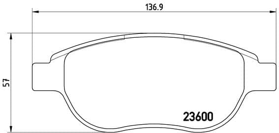 BREMBO Sada brzdových platničiek kotúčovej brzdy P61068 1