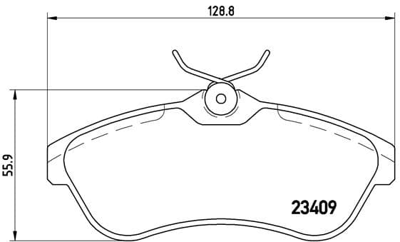 BREMBO Sada brzdových platničiek kotúčovej brzdy P61075 1