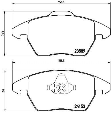 BREMBO Sada brzdových platničiek kotúčovej brzdy P61076 1