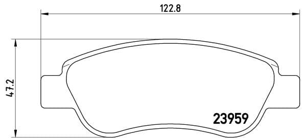 BREMBO Sada brzdových platničiek kotúčovej brzdy P61081 1