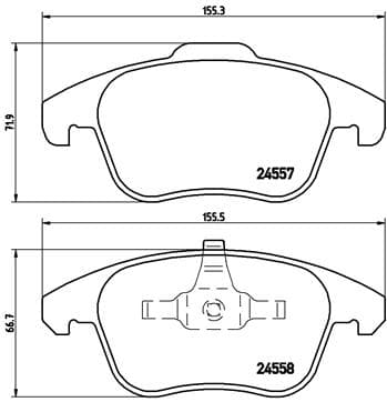 BREMBO Sada brzdových platničiek kotúčovej brzdy P61086 1