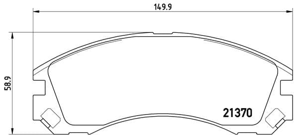 BREMBO Sada brzdových platničiek kotúčovej brzdy P61089 1