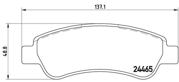 BREMBO Sada brzdových platničiek kotúčovej brzdy P61091 1